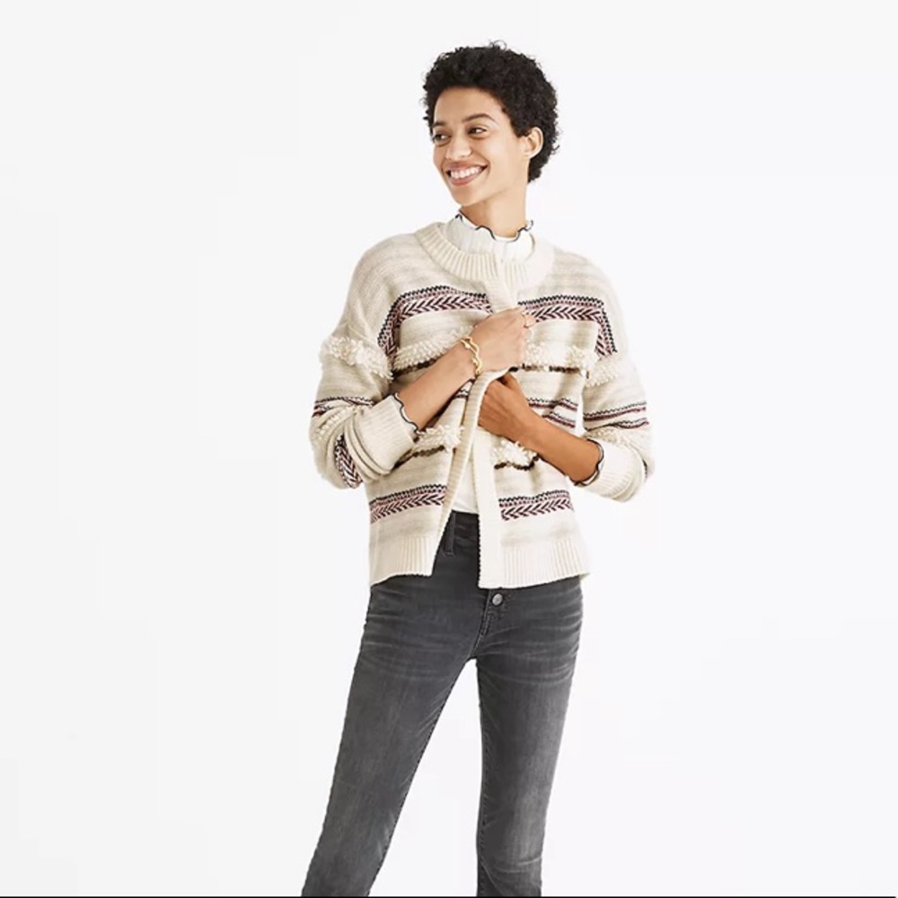 Madewell Embellished Wool Cardigan
